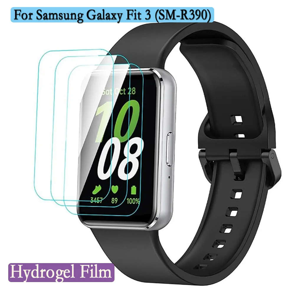 삼성 갤럭시 핏 3 (SM-R390) 스크린용 하이드로겔 필름, 보호대 TPU 소프트 필름, 스마트 워치 팔찌 보호 필름, 3 개, 6 개