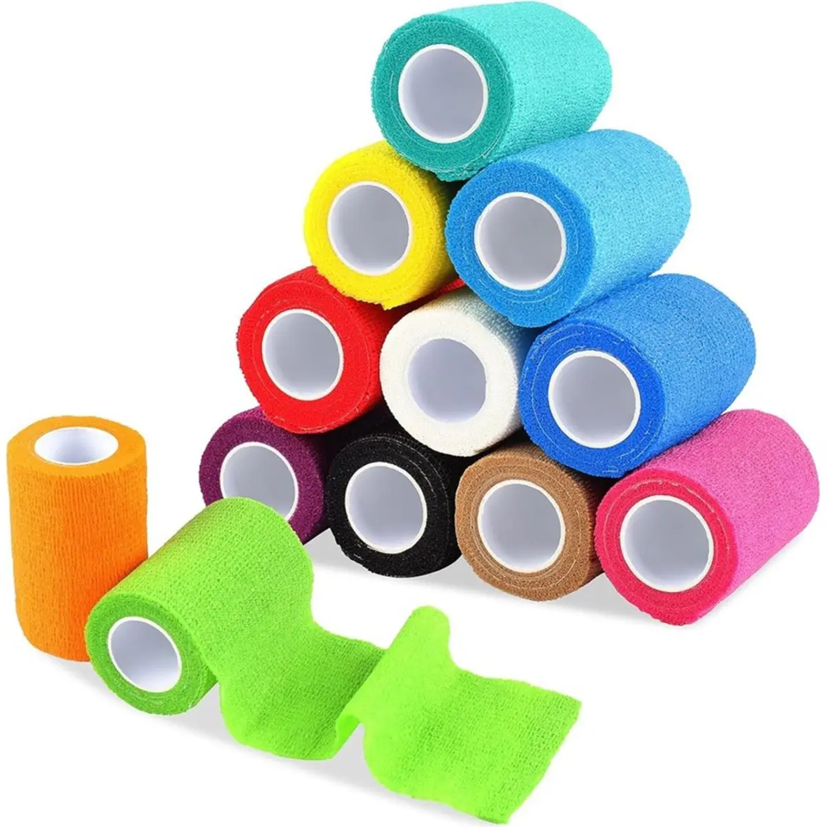 update. 12 Rolls 7.5cm X 4.5m Self-Adhesive Bandage for First Aid, Elastic Fixation Bandage, Cohesive Bandage