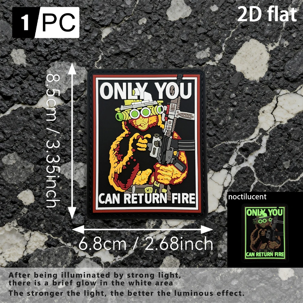 1Pc/2Pcs/3Pcs Optional Square Frame Illustration Logo Pvc Armband Patch Badge, Flexible Pvc Material, Wear-Resistant Clothing and Accessory Decoration Patch, Includes Fleece Backing