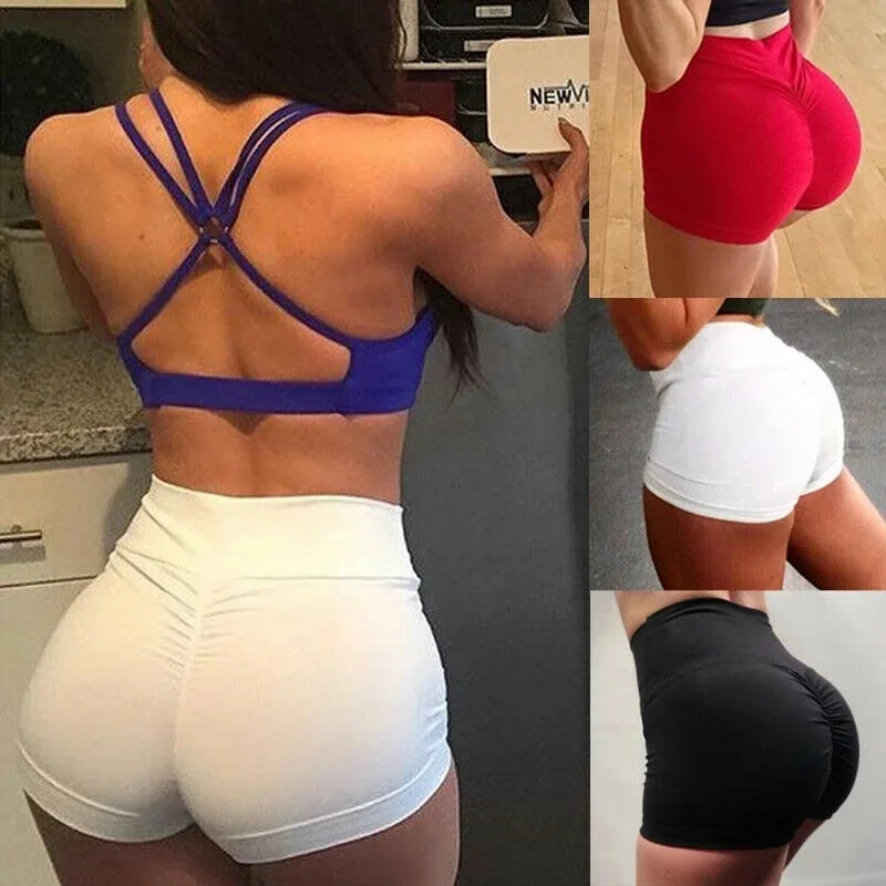 

Women Yoga Shorts High Waist Workout Shorts Fitness Yoga Lift Butt Fitness Ladies Yoga Gym Running Short Pants Sportswear