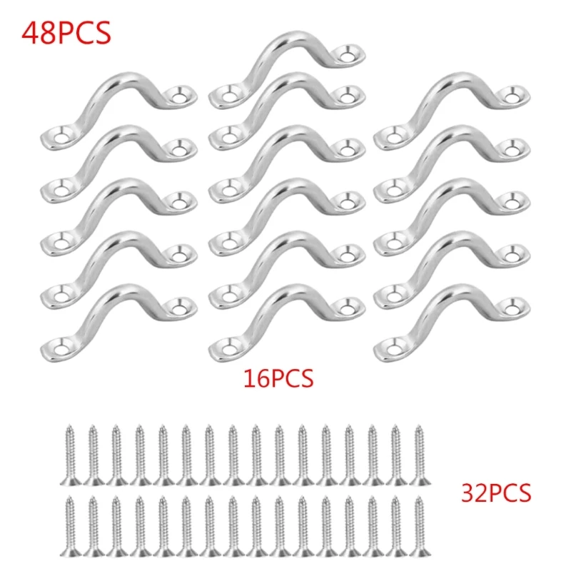 16 szt. Stale nierdzewne pomost oczkowy łodzi pasek do pętli mocowanie kotwic punktowych do kajaków