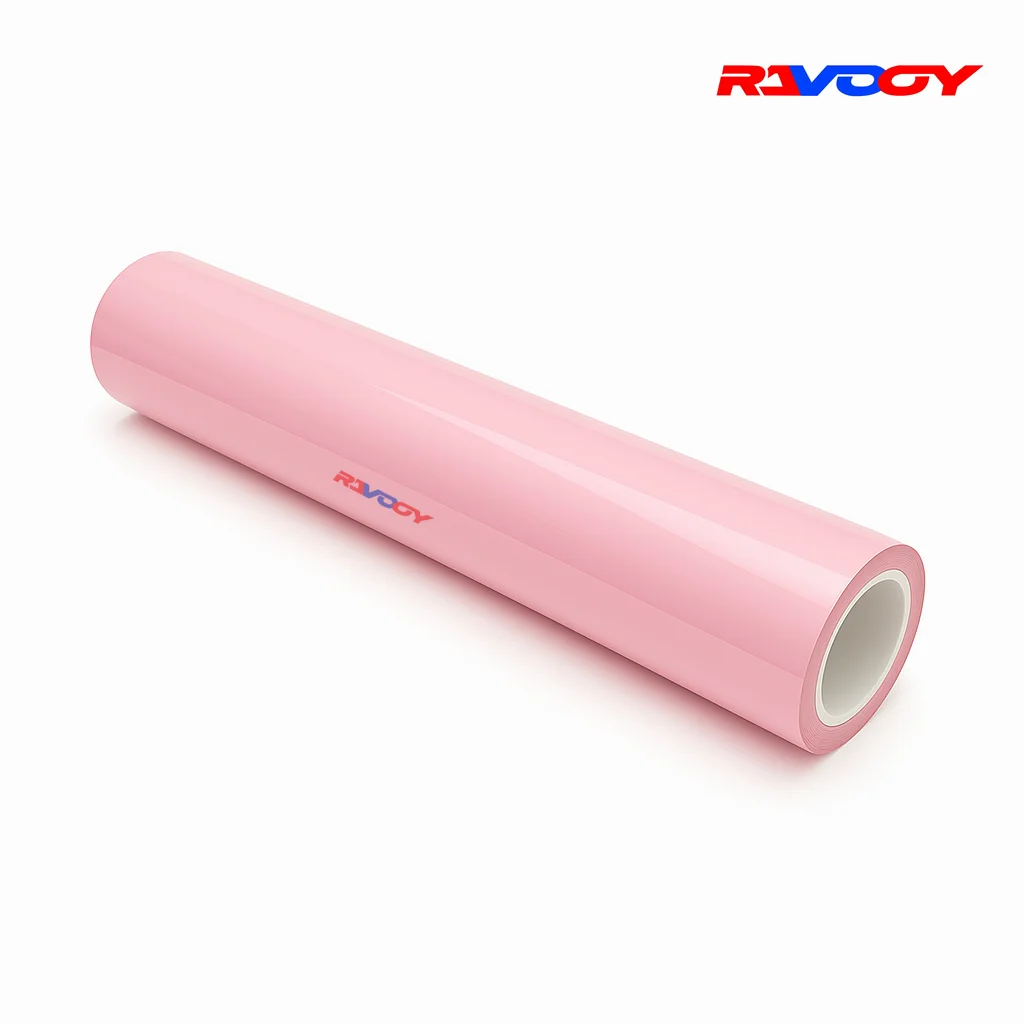 Glossy Baby Pink Car Wrap Sticker Color Change Vinyl Film Bubble Free Wrapping Car Accessories Auto Exterior Interior Decoration