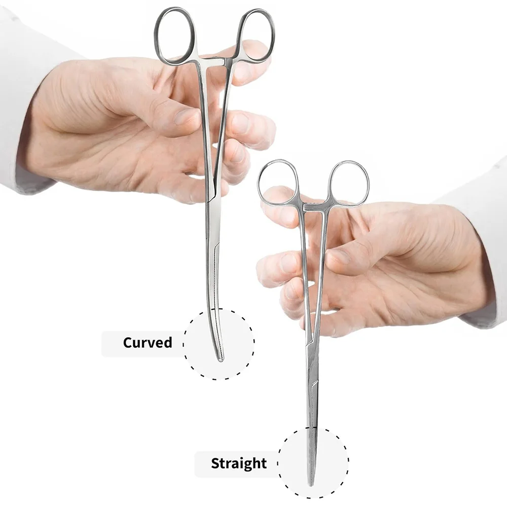 1-2Pcs Fishing Pliers Hook Extractor Bent Straight Fish Control Unhooking Equipment Remover Curved Tip Slicer Surgical Clips image 5