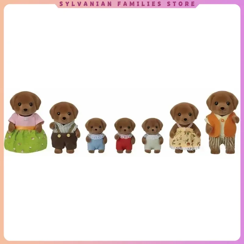 Original Sylvanian FamiliesClothes Sorpresa เฟอร์นิเจอร์ตัวเลข Houes ช็อกโกแลต labrador ครอบครัวเด็กสุนัขสาวของเล่นของเล่น