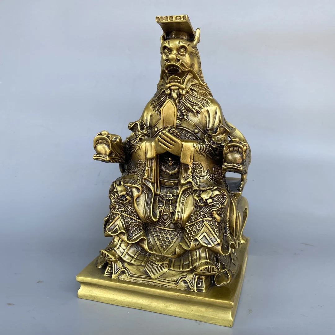 Brass Dragon King Statue Exquisite Home Decor Figurine Entryway, Tea Table Living Room Unique Craftsmanship Decorative Artwork