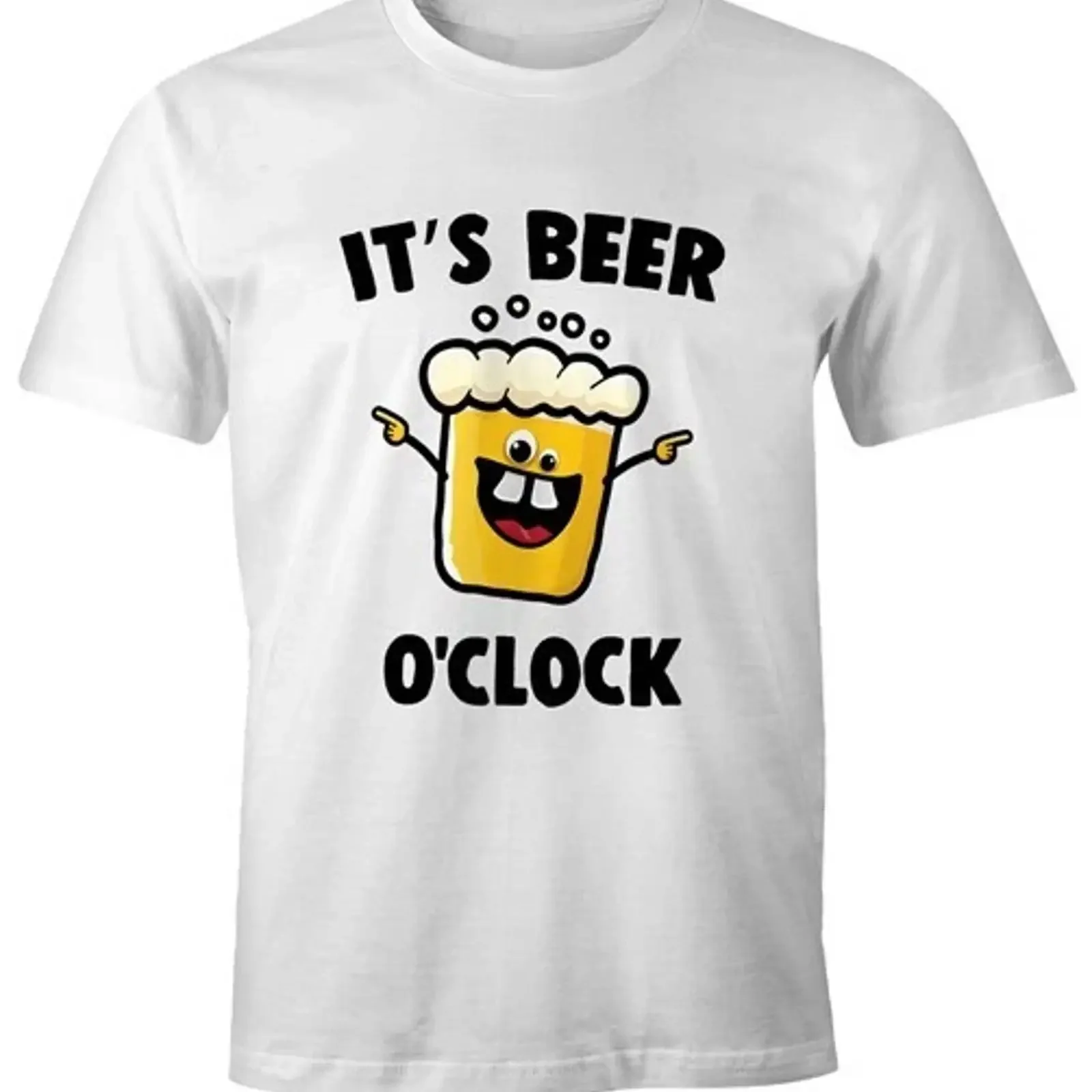 It's Beer a clock Lustiges Herren Party T Shirt Fun Moonworks vintage Washed Casual Unisex homme Breathable Stretched