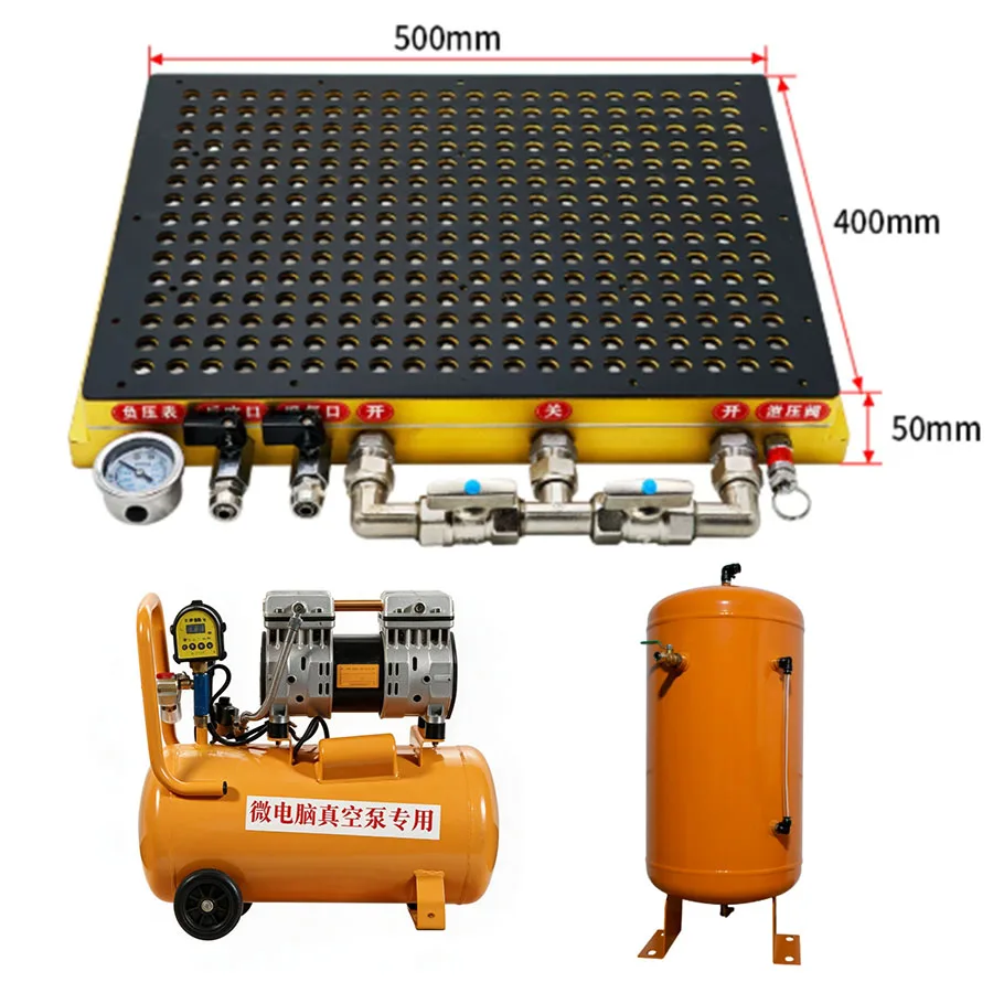 CNC machining center vacuum suction cup industrial sealing strip multi-point hole strong suction platform vacuum pump