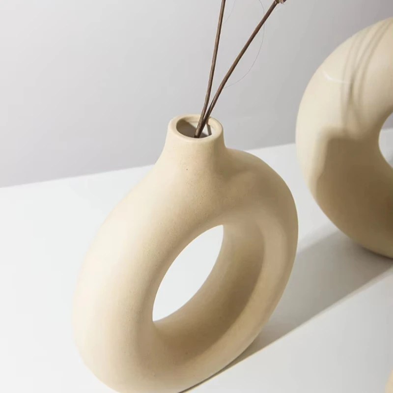 Clay Molds, Hollow Circular Ring-shaped Vase Silicone Casting Molds, Tabletop Dried Flower Decorations, DIY Shaping Molds
