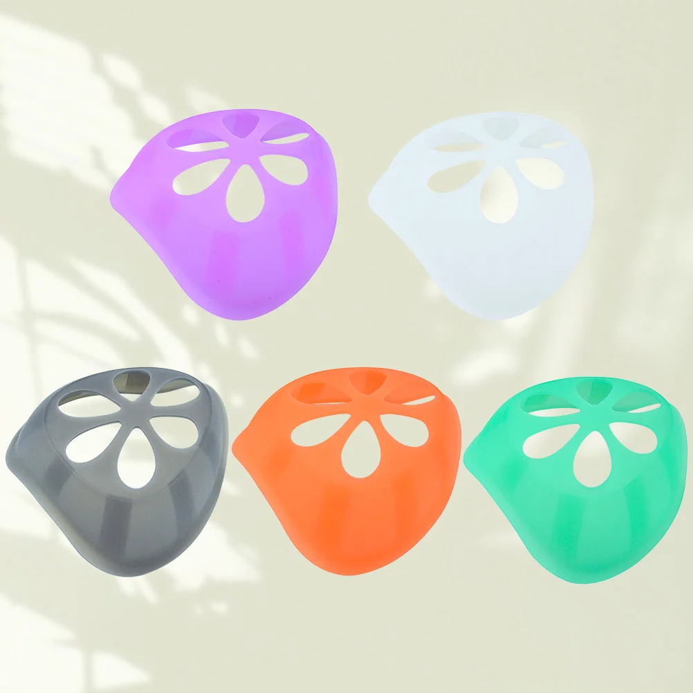 

5Pcs Mask Bracket Silicone Inside Pad Face Mask Support Stand Reusable 3D Design Comfortable Breathing Accessories