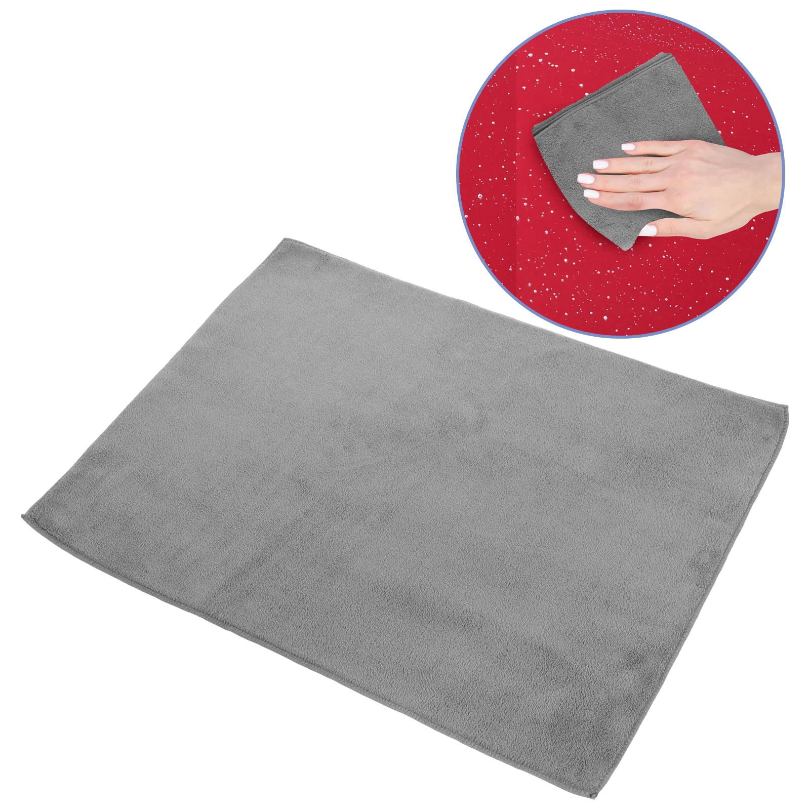 Microfiber Towels Double Layer Suede Car Polishing Cloths Water-based Waxing Drying Wash Grey for Cars Auto Cleaning