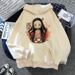 Sudadera con capucha de Kimetsu No Yaiba, ropa de Manga, Demon Slayer, Harajuku, Anime japonés, Kawaii, Tanjiro, Kamado, Nezuko, novedad