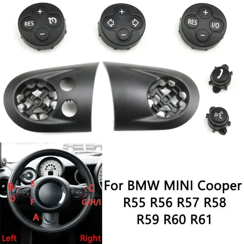 พวงมาลัยมัลติฟังก์ชั่นปริมาณปุ่ม Cruise Control SWITCH สําหรับ BMW MINI COOPER R55 R56 R57 R58 R59 R60 R61 07-14