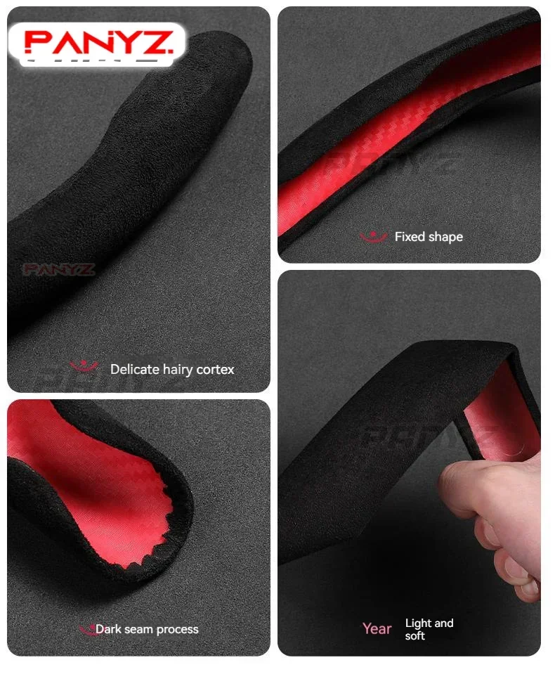 Car Suede Steering Wheel Cover Summer Sweat-absorbin For Honda City Odyssey CIVIC CRV HRV Legend Jazz VTi