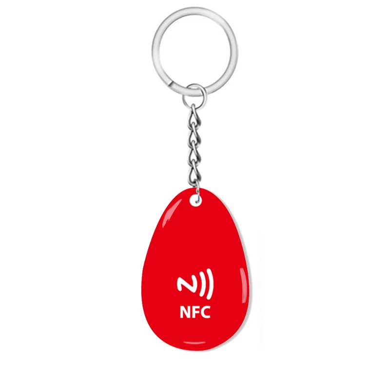 NFC المفاتيح RFID الايبوكسي المفاتيح القرب تماس الايبوكسي الذكية RFID الموجودة في قاعدة المفتاح ل Instagram Google WhatsApp
