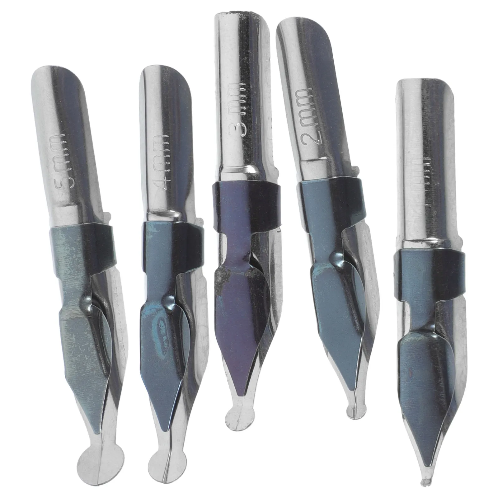 

5Pcs Stainless Steel Pen Nibs Replacement for Fountain Pen Calligraphy Writing Painting Signing Kit Nibs for Pens
