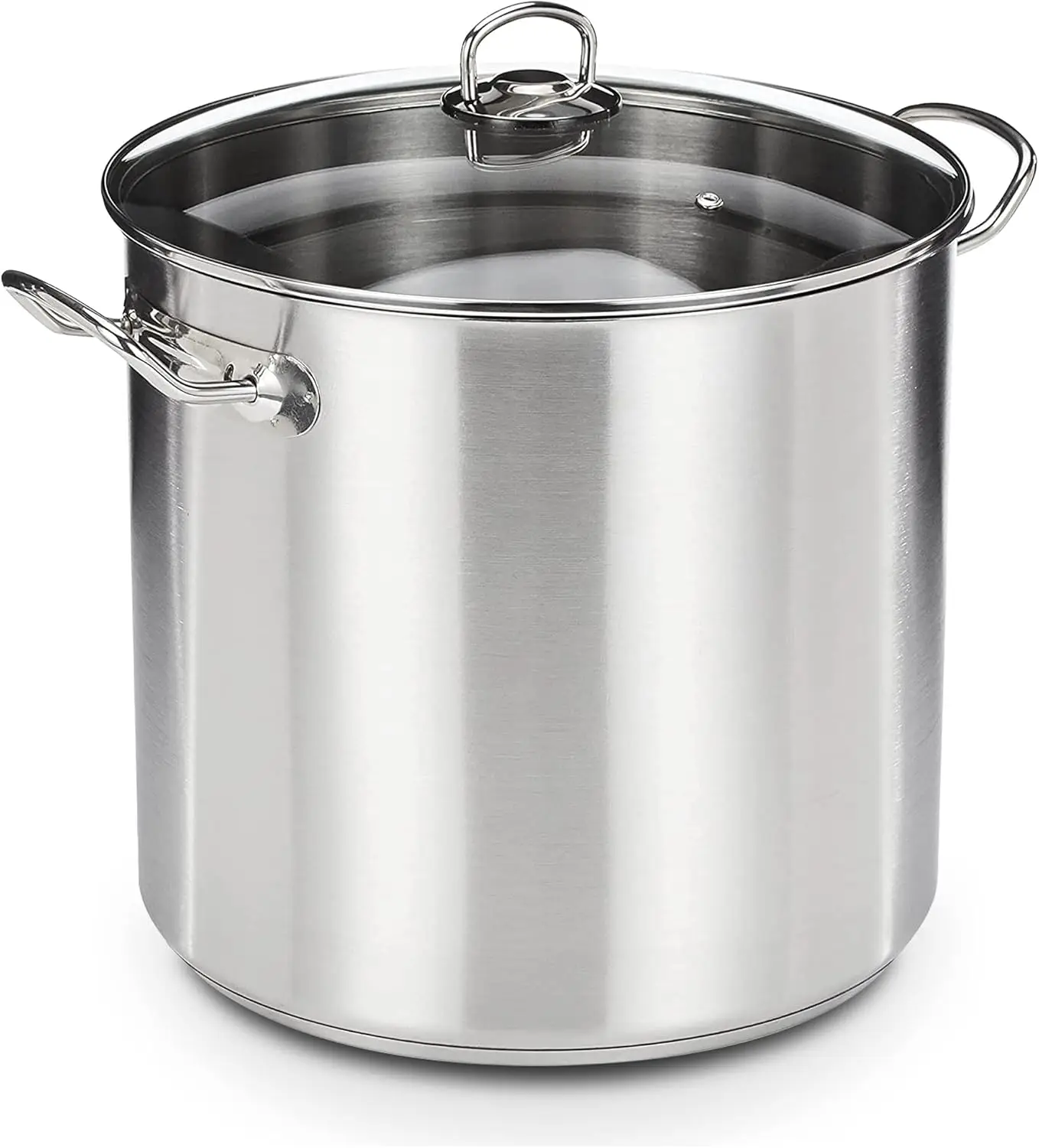 643474 Profi-Topf mit Glasdeckel, 30 x 28 cm, 20 l, Edelstahl, silber, 30 x 28 x 30 cm