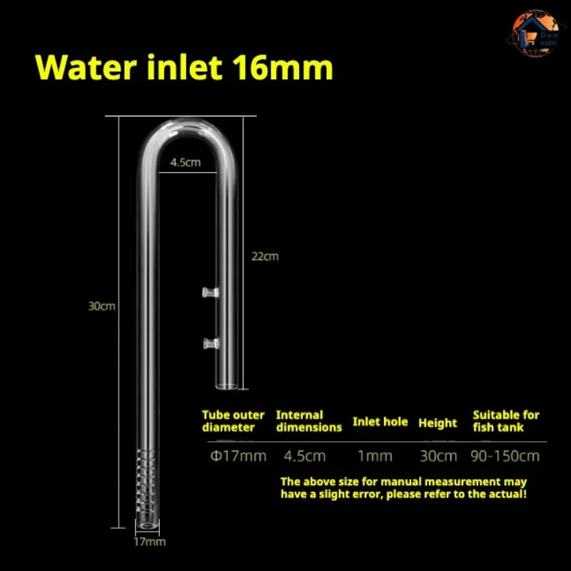 

Glass pipe lily peony spin surface skimmer inflow outflow 13mm 17mm aquarium water plant tank filter ADA quality mini nano