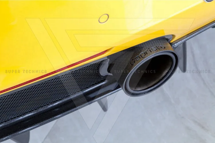 Auto Parts For 2015-2018 488 GTB Carbon Fiber Exhaust Trim Capristo Style