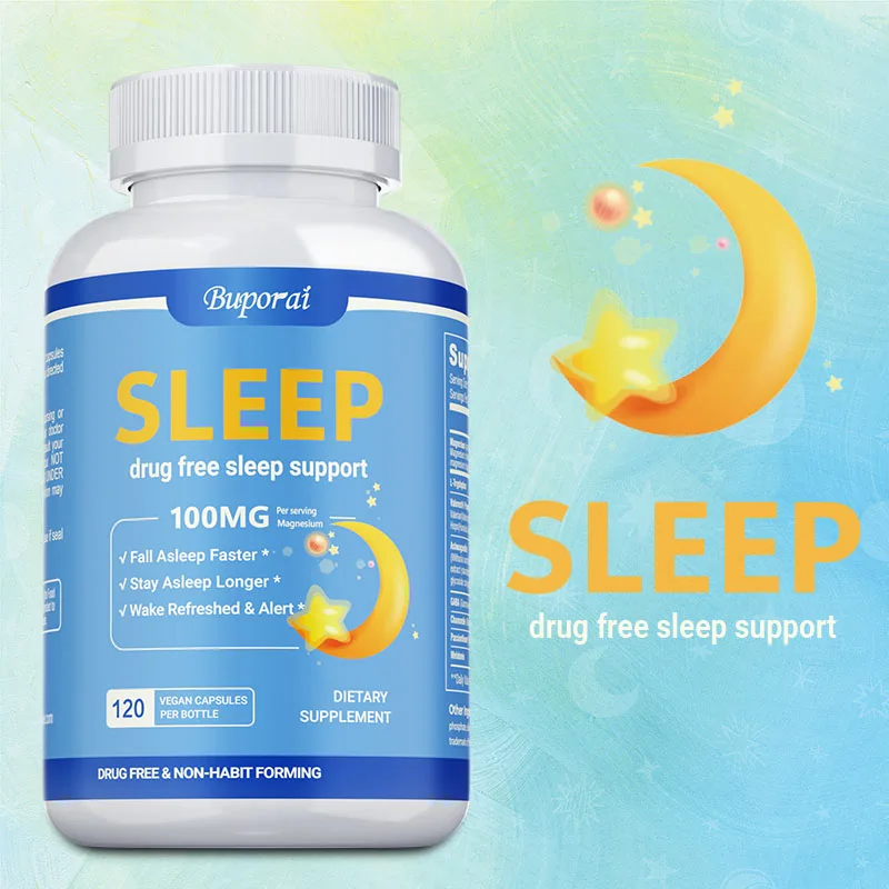 

Sleep Supplement 100MG - Drug-free Sleep Support, Fall Asleep Faster, Improve Sleep Quality, and Enhance Immune Function