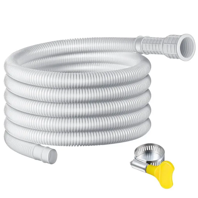 

Dehumidifier Drain Hose, 13Ft Flexible Drain Hose With Cuttable Rubber Adapter And Connect Clamp, Hose Replacement