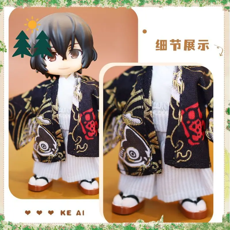 Original Good Smile Company Bungo Stray Dogs Osamu Dazai OB11 BJD Figure Cute Mini Fun Desk Ornament Collect Toys Girl Boys Gift - view 6