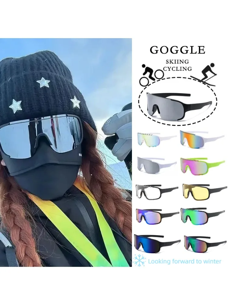 AliExpress MOYOKA Trendy and Fashionable Skiing Glasses Oversize Frame Windproof Outdoor Sports Goggle High Quality Cycling Eyeglasses