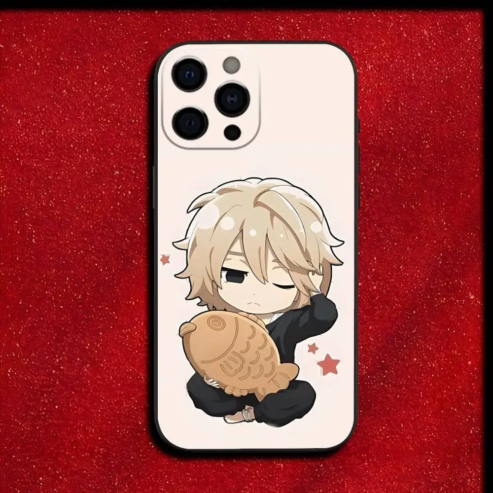 Tokyo Sano Revengers Manjiro coque de téléphone pour iPhone 17,16,15,14,13,12,11,Pro,Max,Plus,E,SE4,Air,Mini couverture noire