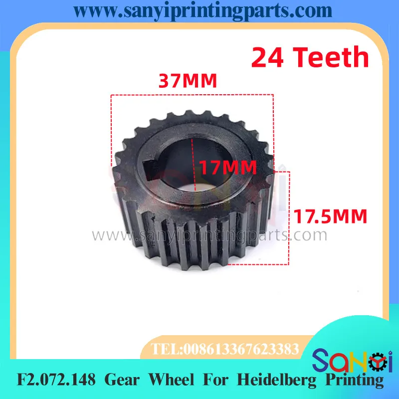 

Лучшее качество F2.072.148 Шестерня 37x17x18 мм 24 зубца для деталей печатной машины Heidelberg CD102 XL105
