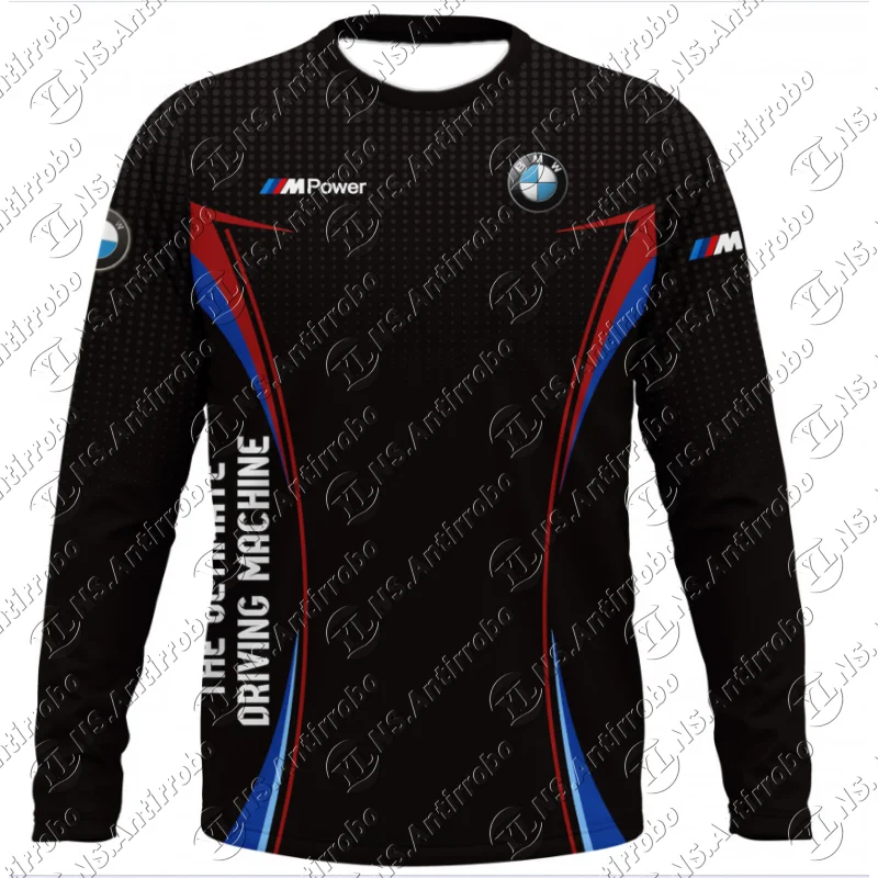 

Футболки для вождения мотоцикла BMW Ultimate, 2021, спортивные футболки с круглым вырезом и длинными рукавами, дышащая быстросохнущая одежда для мужчин и женщин