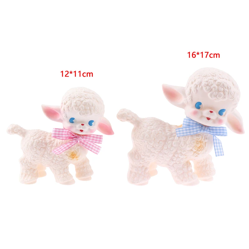 Retro Classic Plastic Sheep Doll Cute Girl Sweetheart Voice Animal Gift Model Lamb Static Desk Room Home Accessories Ornaments