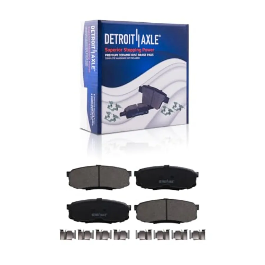 Rear Brake Kit for 07-21 Toyota Tundra 08-21 Sequoia Land Cruiser Drilled Slotted Ceramic Brake Pads 13.58 Inch Rotors Black