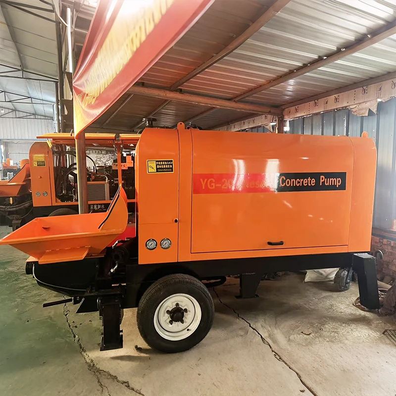 Portable 10 Concrete Pump 50m Vertical Reach 220V/380V Cement Transfer Pump for Construction