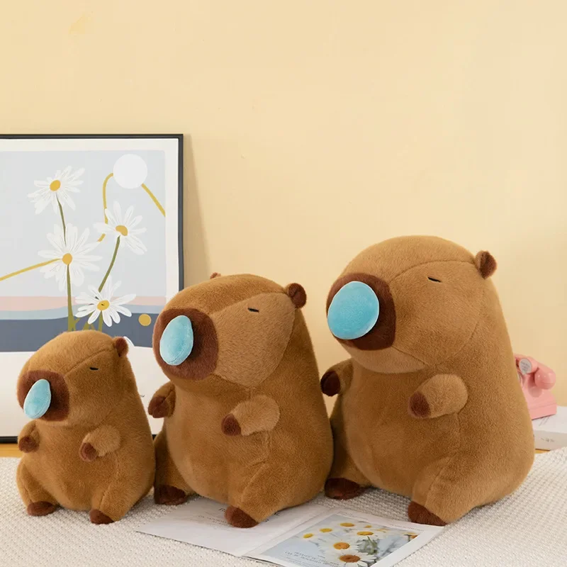 Kapibala Capybara 봉제 장난감, 인터넷 연예인 Capybara 준 인형, 못생긴 귀여운 인형, 기니 돼지 인형, 소년 소녀 애니메이션, 카와이