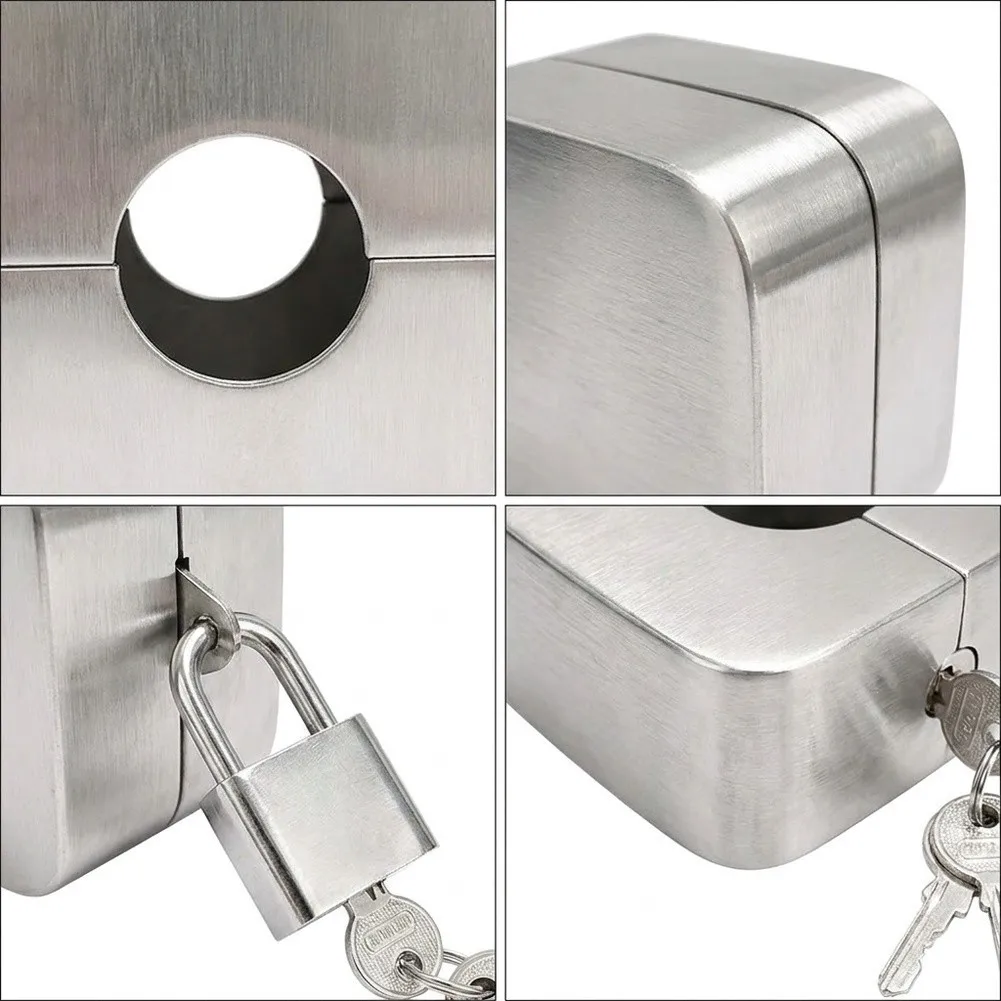 Stainless Steel Outdoor Spigot Lock for Managing Water in Agricultural Facilities Storage Yards and Warehouses