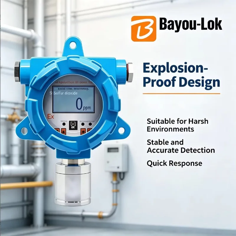Industrial Explosion-proof Sulfur Dioxide Gas Detector Fixed SO2 Monitor LCD Display High Accuracy 1 Year Warranty Laboratory