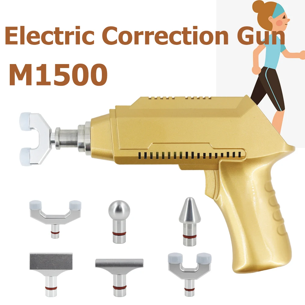 

6 Heads Electric Correction Gun Adjustable Chiropractic Instrument 1500N Intensity Therapy Spine Adjusting Cervical Massager