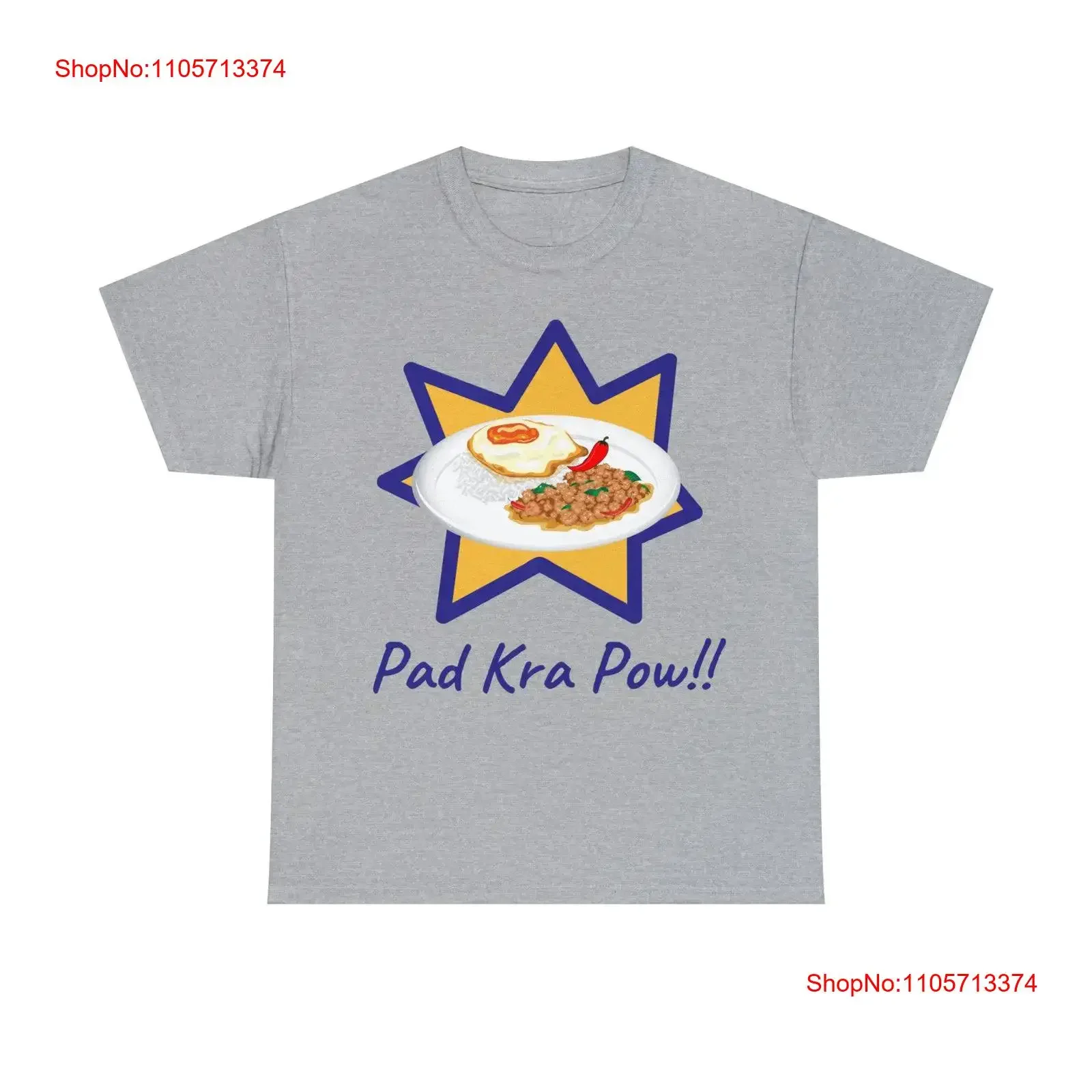 Pad Kra Pow Thailand T Shirt unisex heavy cotton vintage Washed Stylish Casual Unisex Top For Everyday Wear Comfortable homme