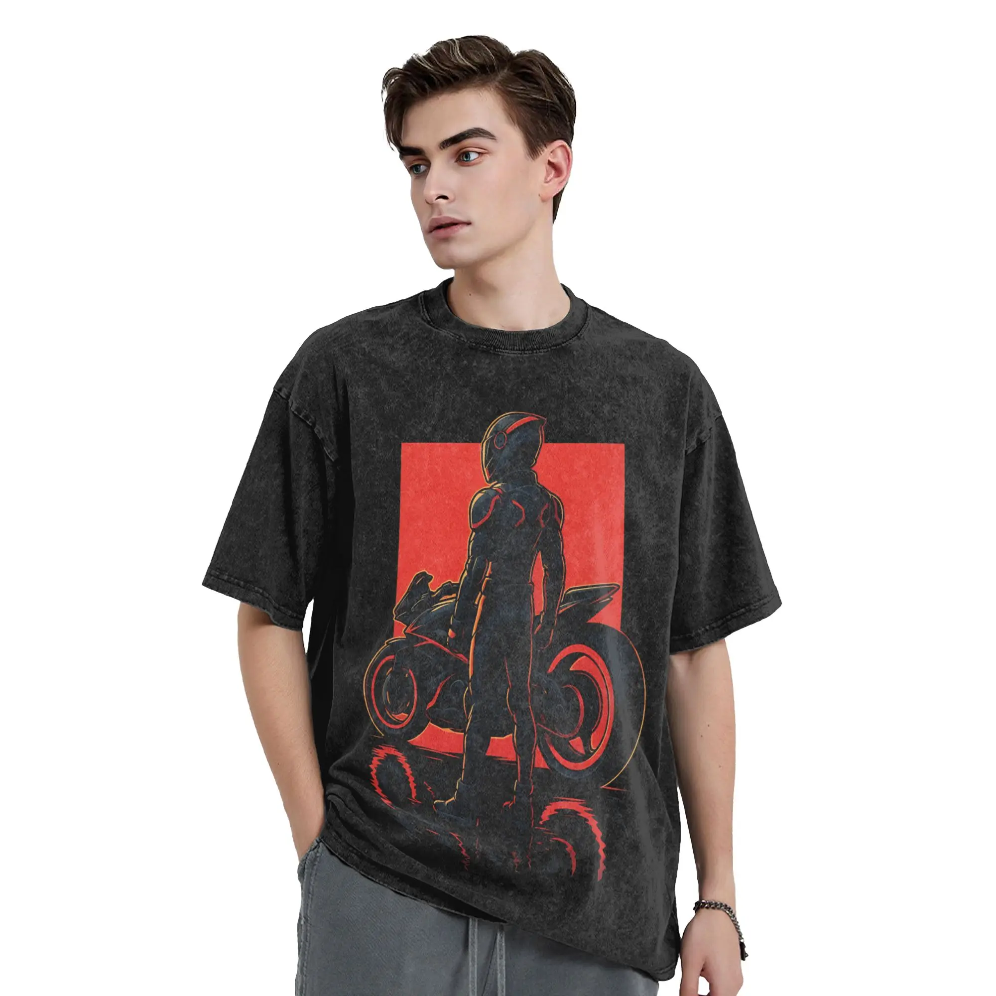 TRON ARES The War For Our World Begins Washed T Shirts for Men Women Streetwear Hip Hop T-Shirts Summer  Tee Shirt Cotton