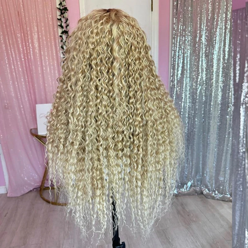 Long 30Inches #27 Honey Blonde 1x4 Opening U Part Wigs 100% Human Hair Full Ends Glueless 200% Density V Part Wigs For Women