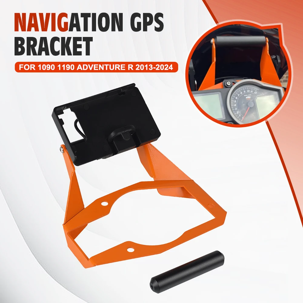 

For 1090 Adventure R 1190 ADVENTURE R 2013-2021 2024 Motorcycle Navigation Bracket GPS Navigator USB Charging Phone Holder