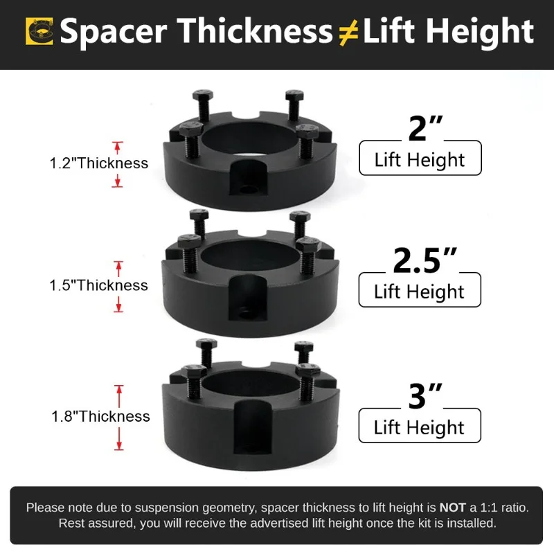 Car front wheel flange lift sleeve for 07-19 Toyota Tundra wheel heightening pad front 3 rear 2 