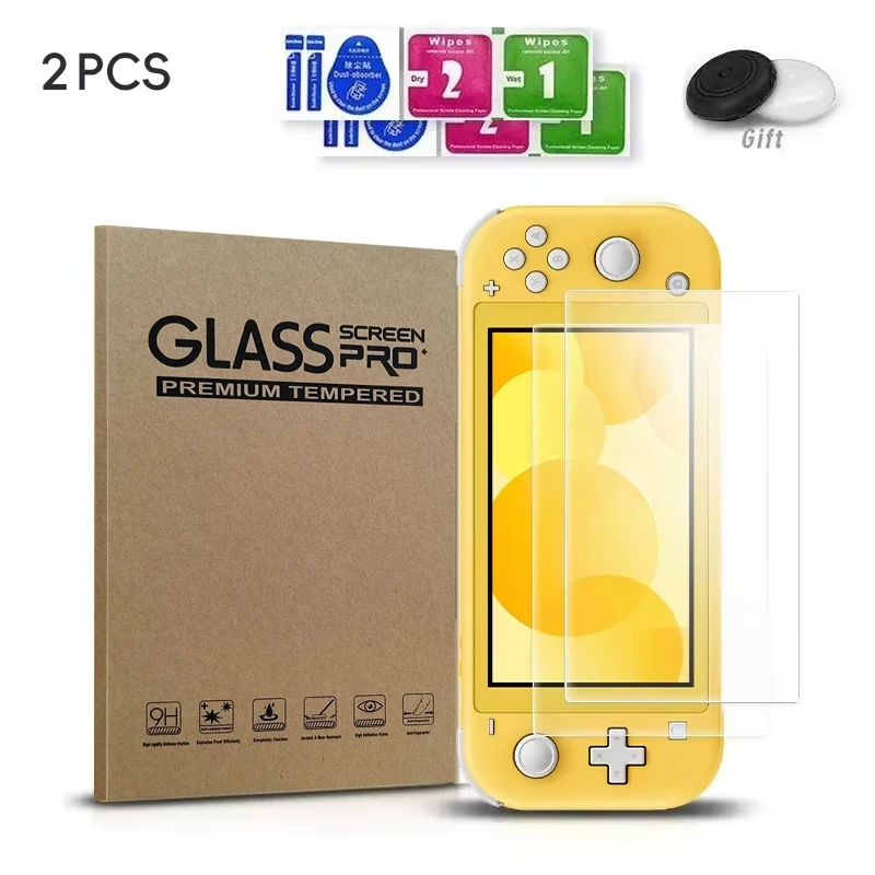 DATA FROG Displayschutzfolie aus gehärtetem Glas für Switch Lite HD, klare, kratzfeste, blasenfreie Schutzfolie