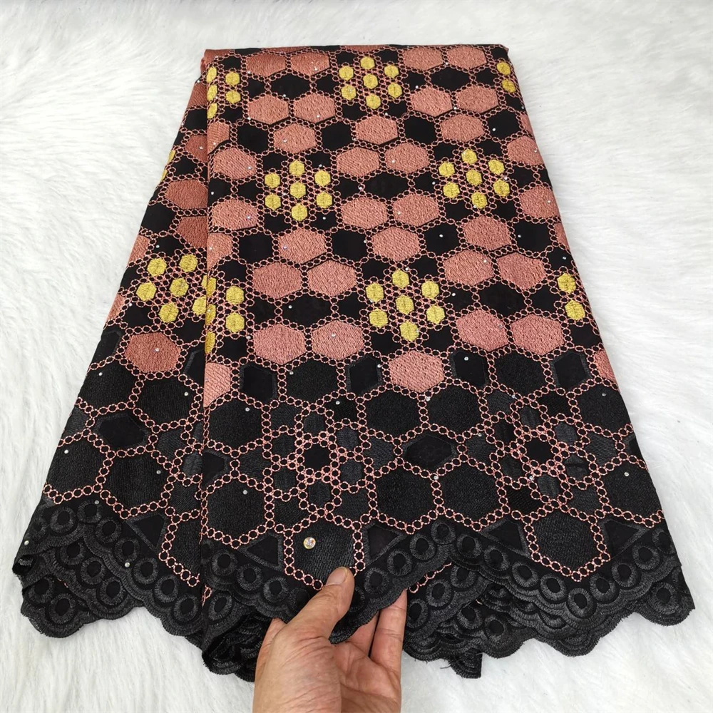 

Cotton Swiss Voile Lace Fabrics 2023 High Quality African Nigerian Lace For Women Dress 5Yards
