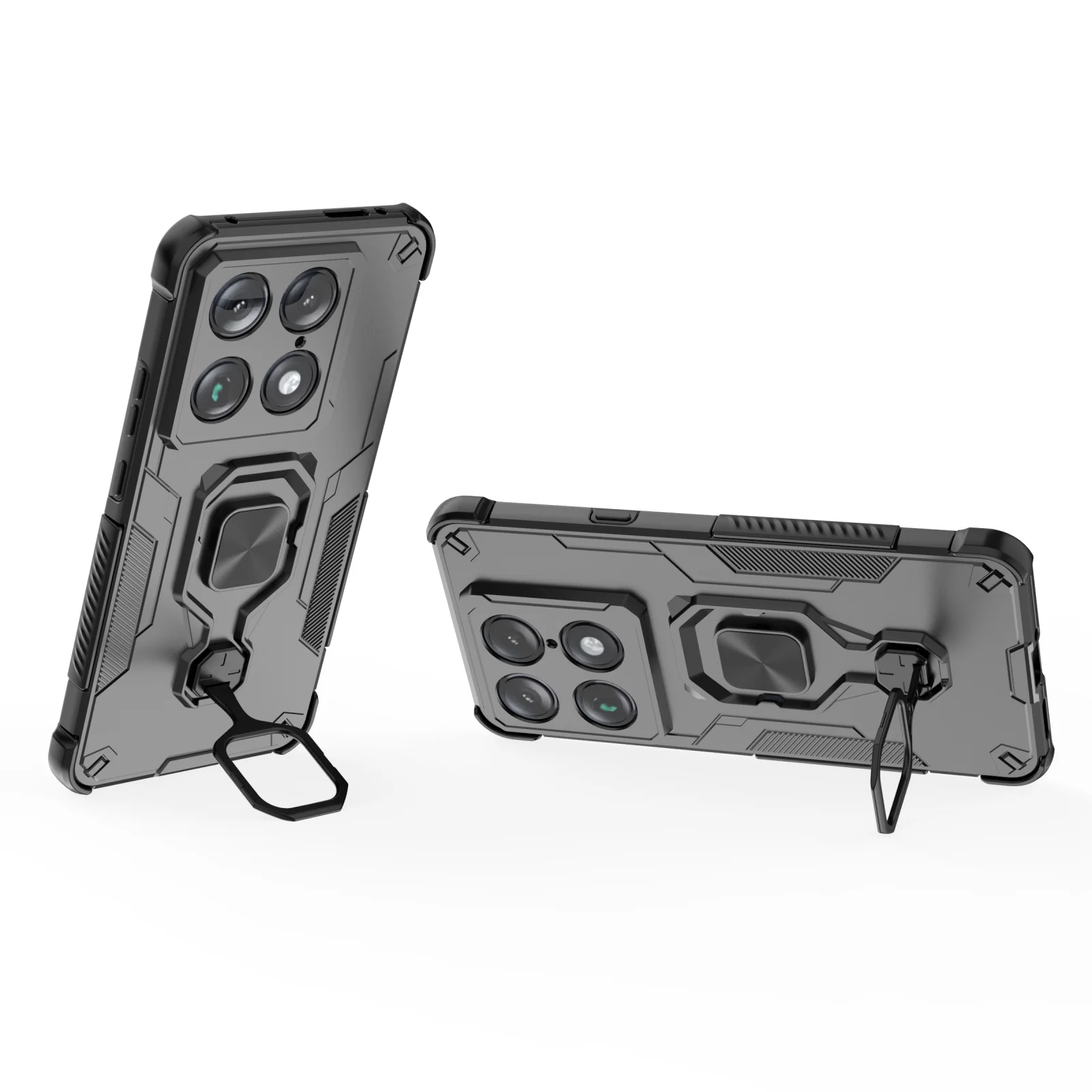 Magnetische Rüstung, stoßfeste Handyhülle für Motorola Signature 5G, Metallring-Ständerhalter, Kameraschutz, Rückseite, Coque – Detail 3