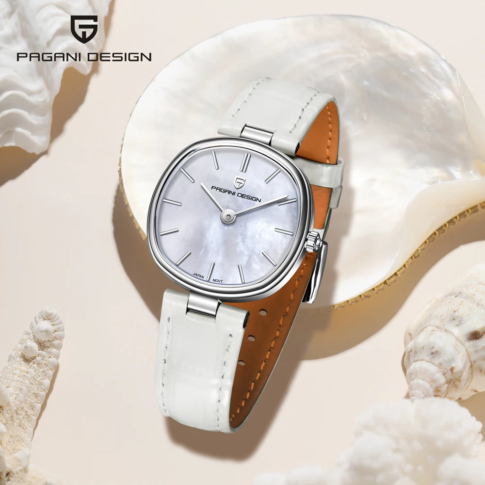 PAGANI DESIGN Ladies Watch Luxury Mother-of-pearl Dial Quartz Watch For Women Stainless Steel Sapphire Crystal Waterproof  Watch