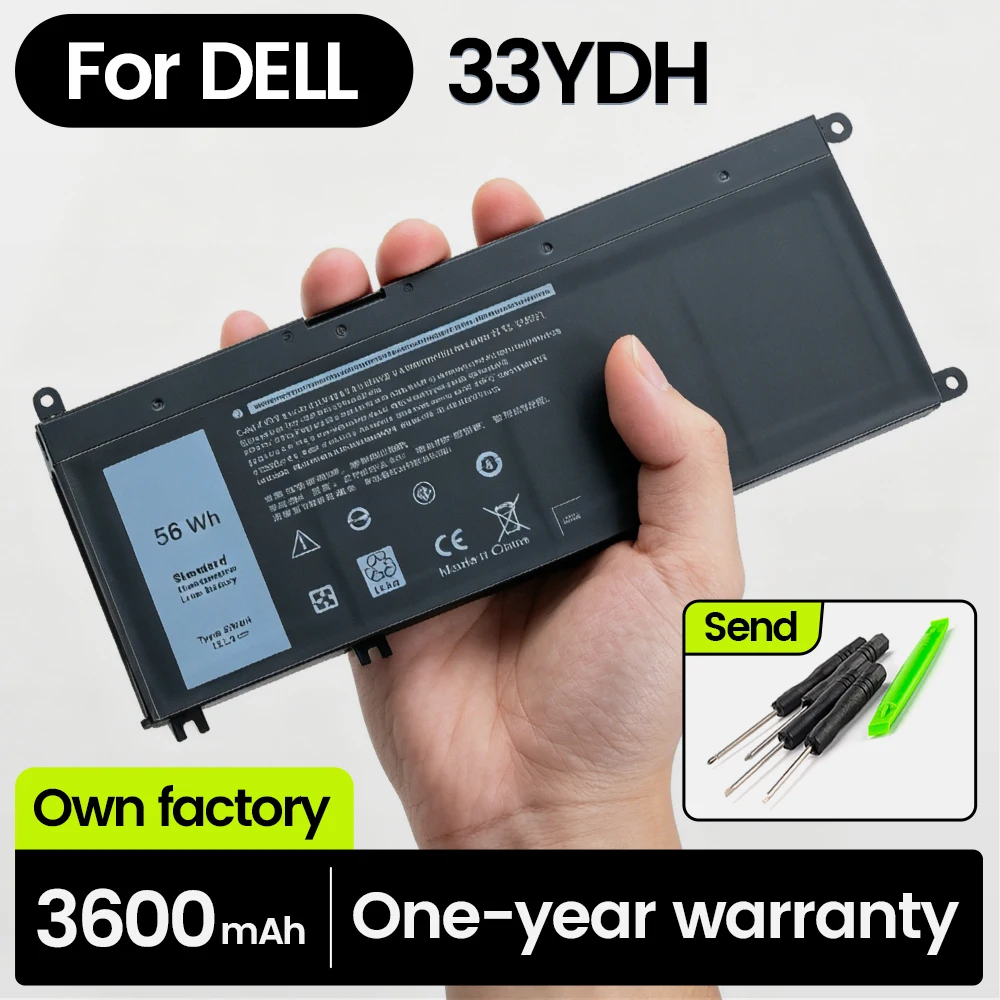

BGBT 33YDH 56Wh Laptop Battery for Dell G3 15 3579 Inspiron 15 7577 13 7353 17 7000 7773 7779 7786 Vostro 15 7580 P71F Akku