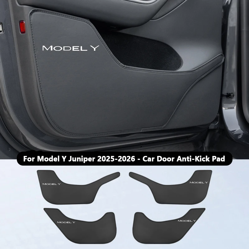 Für Tesla Model Y Juniper Model YL Model 3 Auto-Tür-Anti-Kick-Pad Leder-Seitentürpaneel-Schutz Anti-Kratz-Autodekoration – Detail 8