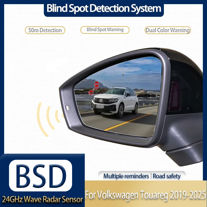 24GHz Millimeter Wave Radar Blind Spot Detection (BSD) System & Parking Warning For Volkswagen Touareg 2019-2025