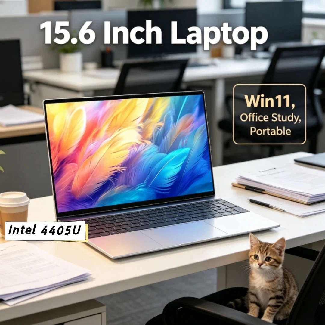 

Ultra-thin 120Hz Ultra-clear FHD IPS Screen 15.6" Trendy Original Laptop Intel 4405U 5000mAh 32GB/2TB SSD Backlit Keyboard
