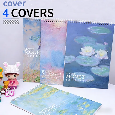 A4 Colored Pencil Sketchbook, Art Handwriting Book, Sketch, Watercolor Painting, Thick Coil Colored Drawing